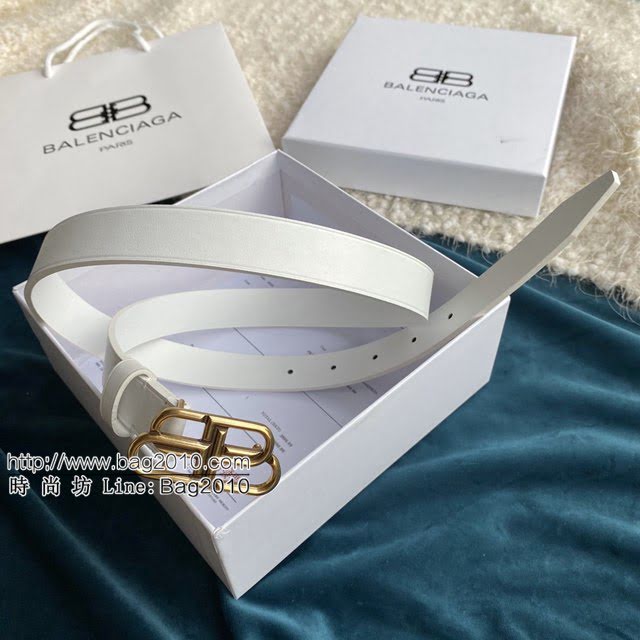 Balenciaga女士皮帶 巴黎世家BB經典logo扣腰帶 巴黎世家小牛皮皮帶  jjp1134